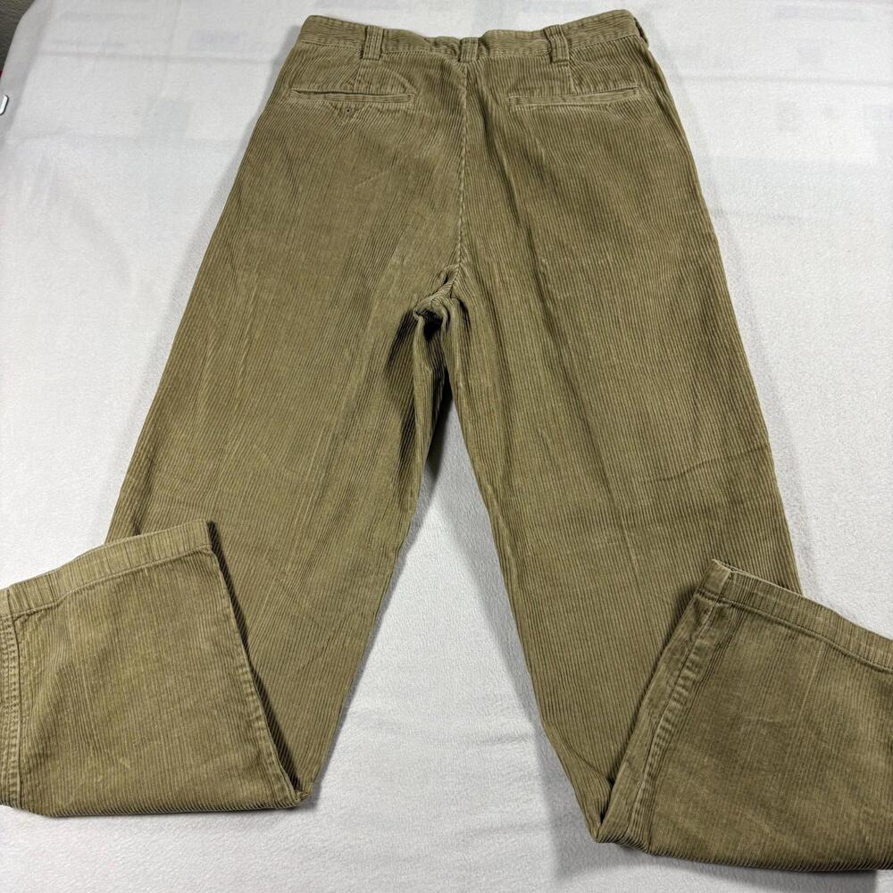 Cambridge Classics Corduroy Pants Mens 30x30 Brown Tan Pleated Straight Vintage - Picture 7 of 8